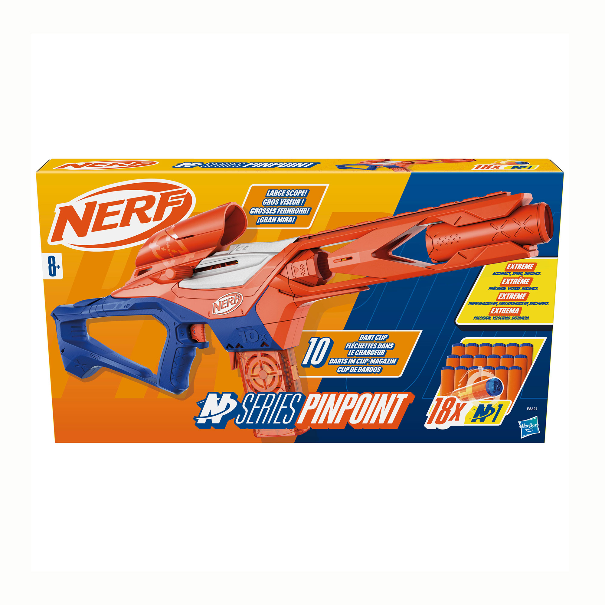 Іграшковий бластер Nerf N Series Pinpoint, 6.7*56*29 см, від 8 років, 18 стріл (F8621)